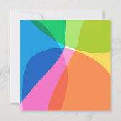 Kleurrijke moderne plein Sjabloon Baby shower Kaart (Achterkant)