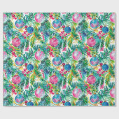 Kleurrijke moderne preppy kerstdecoraties cadeaupapier (Vlak)