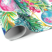 Kleurrijke moderne preppy kerstdecoraties cadeaupapier (Rol Hoek)