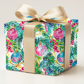 Kleurrijke moderne preppy kerstdecoraties cadeaupapier