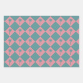 Kleurrijke moderne preppy tropische roze palm inpakpapier vel (Voorkant)