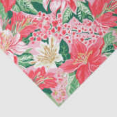 Kleurrijke moderne Preppy Winter Bloemen Kerstmis Tissuepapier (Detail)