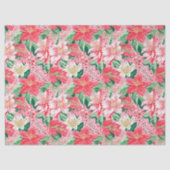 Kleurrijke moderne Preppy Winter Bloemen Kerstmis Tissuepapier (Voorkant)