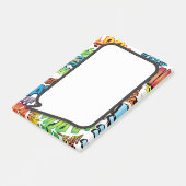 Kleurrijke moderne pret cartoon spraakballon post-it® notes (Schuin)