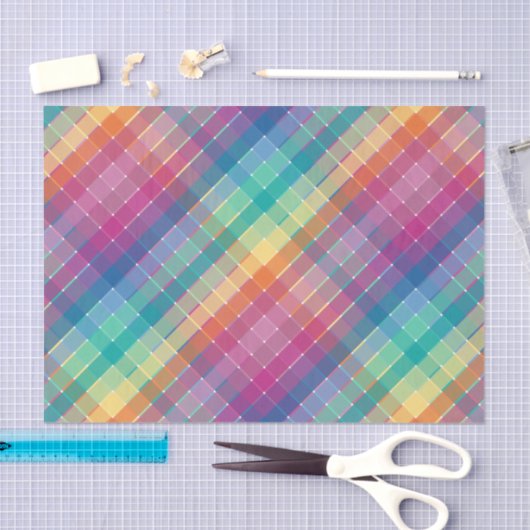 Kleurrijke moderne regenboogstrips tissuepapier (Craft)