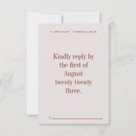 Kleurrijke moderne RSVP kaart