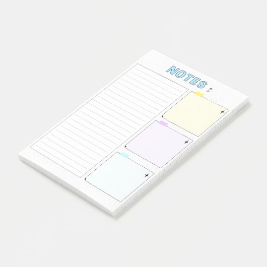 Kleurrijke moderne Schattigee papieren notities Post-it® Notes (Schuin)