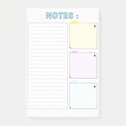 Kleurrijke moderne Schattigee papieren notities Post-it® Notes (Voorkant)