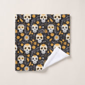 Kleurrijke moderne Schattigee Sugar Skull Gotische Bad Handdoek (Wasdoekje)