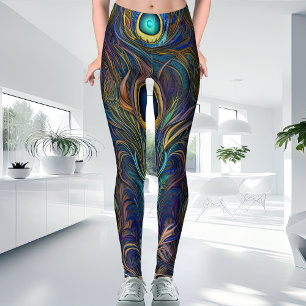 Kleurrijke, moderne stijl Unieke Peacock-doether Leggings