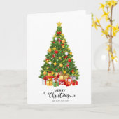 Kleurrijke moderne stijlvolle vrolijke kerstvakant kaart (Gele Bloem)