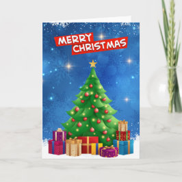 Kleurrijke moderne stijlvolle vrolijke kerstvakant kaart