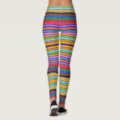 Kleurrijke moderne streep leggings (Achterkant)