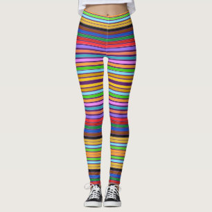 Kleurrijke moderne streep leggings
