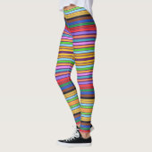 Kleurrijke moderne streep leggings (Links)