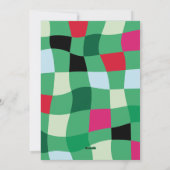 Kleurrijke Moderne Tartan Plaid Kerstmis Foto Feestdagenkaart (Achterkant)