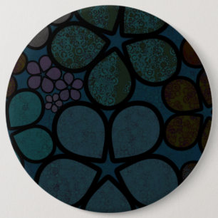 Kleurrijke, Moderne Textuur Bloem Knop Ronde Button 6,0 Cm