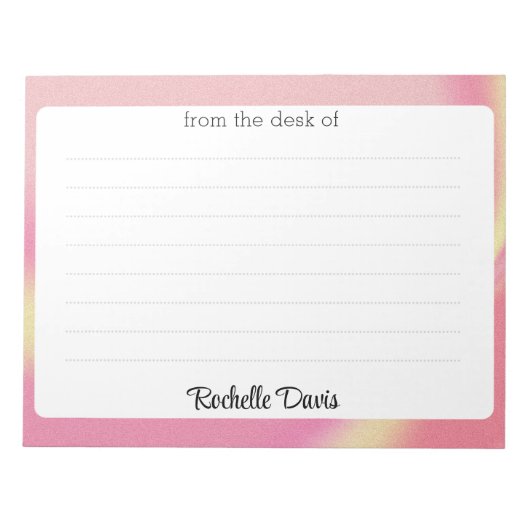 Kleurrijke Moderne Trendy Gradiënt Van de balie va Notitieblok (Voorkant)