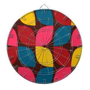 Kleurrijke, moderne, trendy, urbane bloemabstracti dartbord