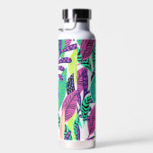 Kleurrijke Moderne Tropische Bladeren Patroon Mono Waterfles (Rechts)