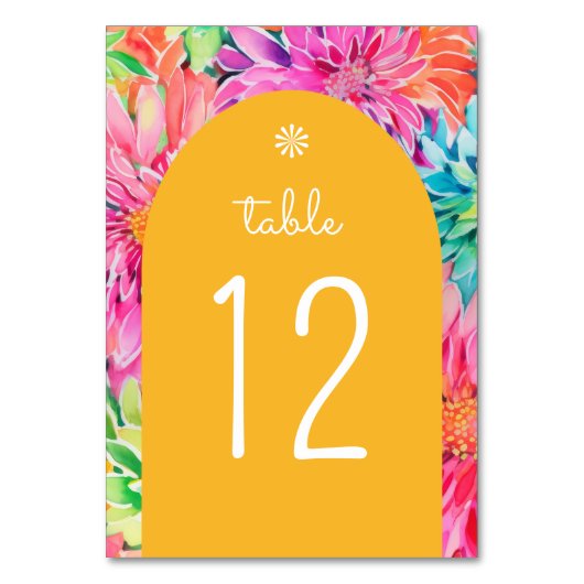 Kleurrijke moderne tropische Waterverf bloemenbrui Kaart (Voorkant)