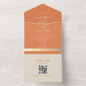 Kleurrijke moderne trouw-QR-code All In One Uitnodiging (Binnen)