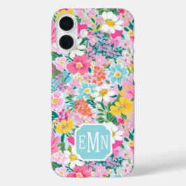 Kleurrijke Moderne Tuin Monogram iPhone 16 Plus Hoesje