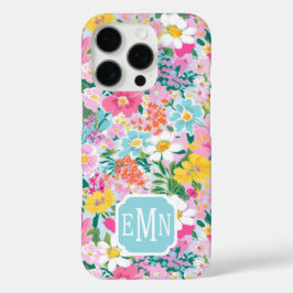 Kleurrijke Moderne Tuin Monogram iPhone 16 Pro Hoesje