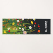 Kleurrijke Moderne Tuinbloemen Gepersonaliseerde n Yogamat (Voorkant (horizontaal))