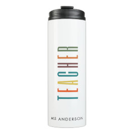 Kleurrijke Moderne Typografie Fonts Leraar Thermosbeker