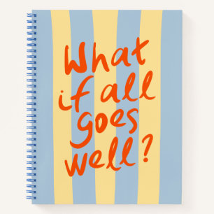 Kleurrijke moderne typografie Inspirerende quote Notitieboek