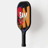 Kleurrijke moderne typografie vet monogram pickleball paddle (Links)