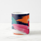 Kleurrijke Moderne Verfeffect Verjaardag Custom Koffiemok (Center)