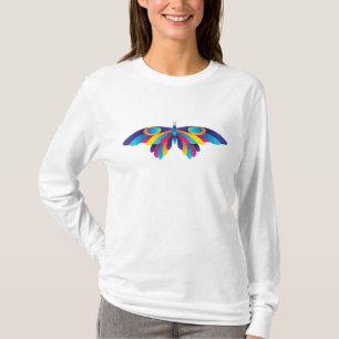 Kleurrijke Moderne Vlinder Fel Kleurrijke Vleugels T-shirt
