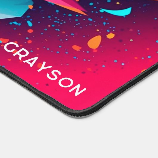 Kleurrijke Moderne Voetbal Sport Gepersonaliseerde Bureaumat (Hoek)