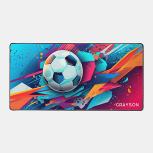 Kleurrijke Moderne Voetbal Sport Gepersonaliseerde Bureaumat
