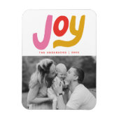 Kleurrijke moderne vreugde vakantie foto magneet (Verticaal)