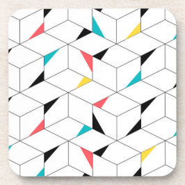 Kleurrijke, moderne, vrolijke, trendmatige blokjes bier onderzetter