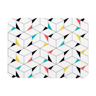 Kleurrijke, moderne, vrolijke, trendmatige blokjes magneet