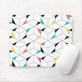 Kleurrijke, moderne, vrolijke, trendmatige blokjes muismat (Met muis)