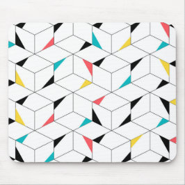 Kleurrijke, moderne, vrolijke, trendmatige blokjes muismat