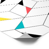 Kleurrijke, moderne, vrolijke, trendmatige blokjes poster (Hoek)