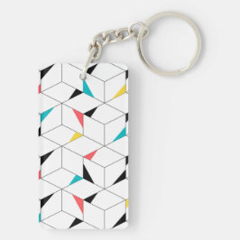 Kleurrijke, moderne, vrolijke, trendmatige blokjes sleutelhanger
