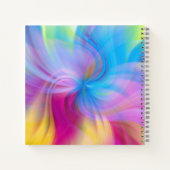 Kleurrijke Moderne Waterverf Abstract Patroon Notitieboek (Achterkant)