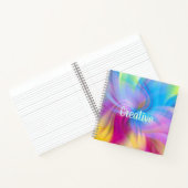Kleurrijke Moderne Waterverf Abstract Patroon Notitieboek (Binnen)