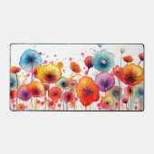 Kleurrijke moderne Waterverf Floral Bureaumat (Voorkant)
