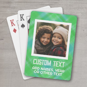 Kleurrijke Moderne Waterverf - Foto en Tekst Pokerkaarten