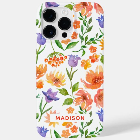 Kleurrijke moderne Waterverf, gepersonaliseerd Case-Mate iPhone Case (Achterkant)