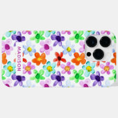 Kleurrijke moderne Waterverf, gepersonaliseerd Case-Mate iPhone Case (Achterkant (horizontaal))