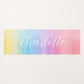 Kleurrijke moderne Waterverf regenboog gepersonali Yogamat (Voorkant (horizontaal))